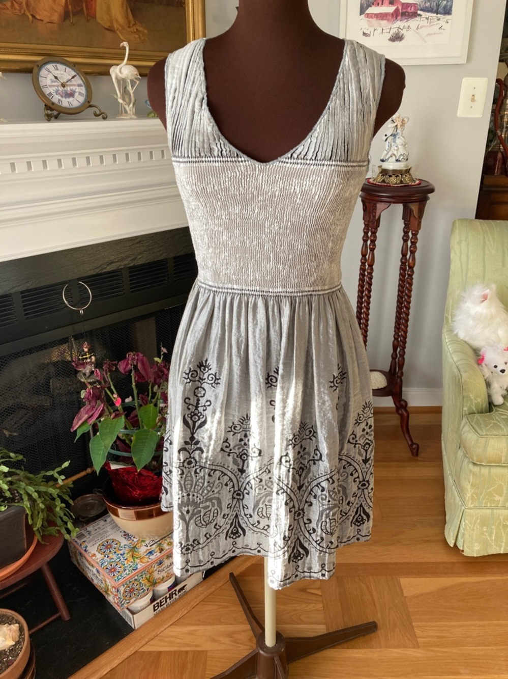 Beautiful youthful sleeveless dress